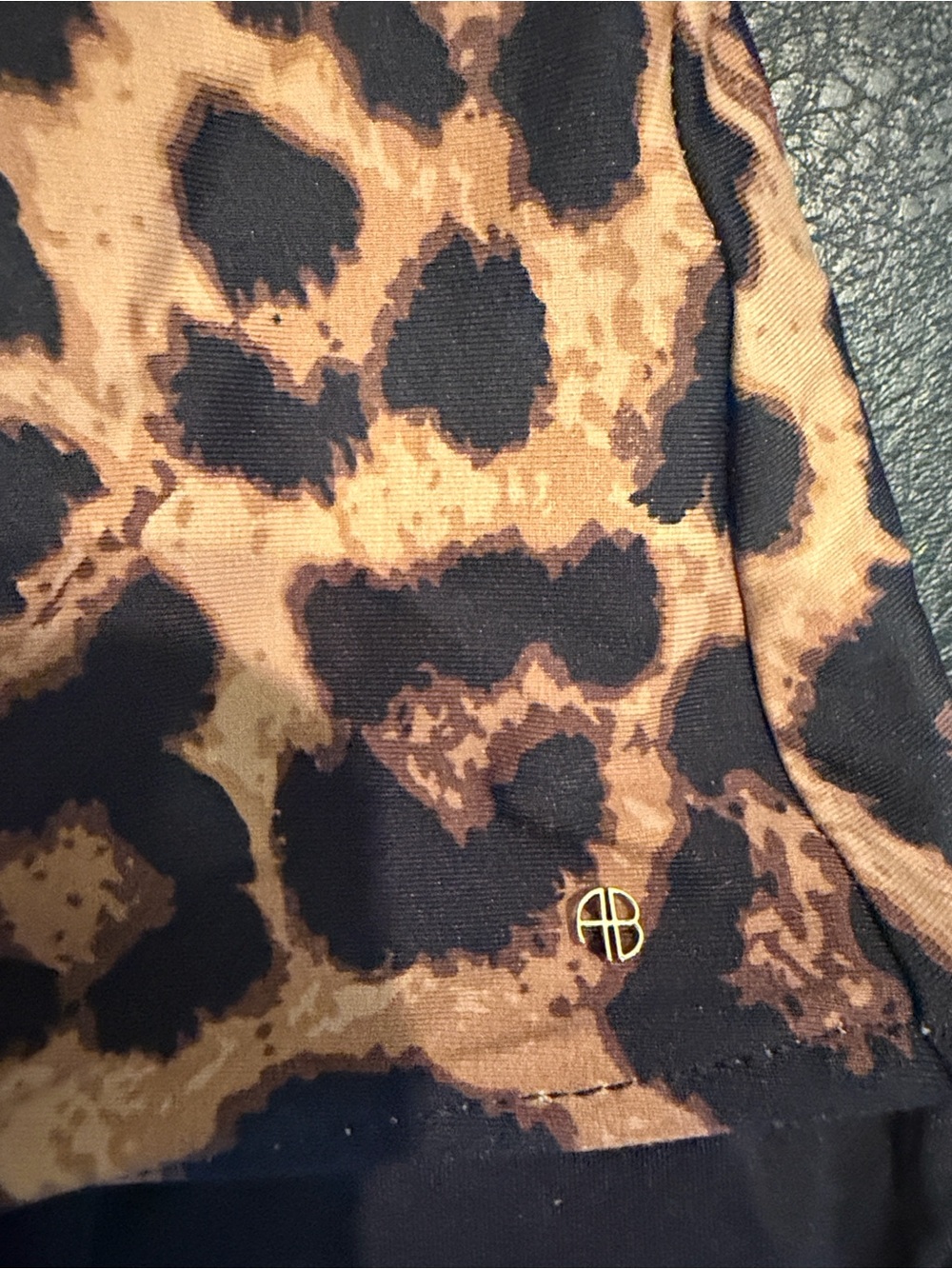 Anine Bing Leopard Print One-Piece Swimsuit - Brown & Black XS New - Picture 3 of 6
